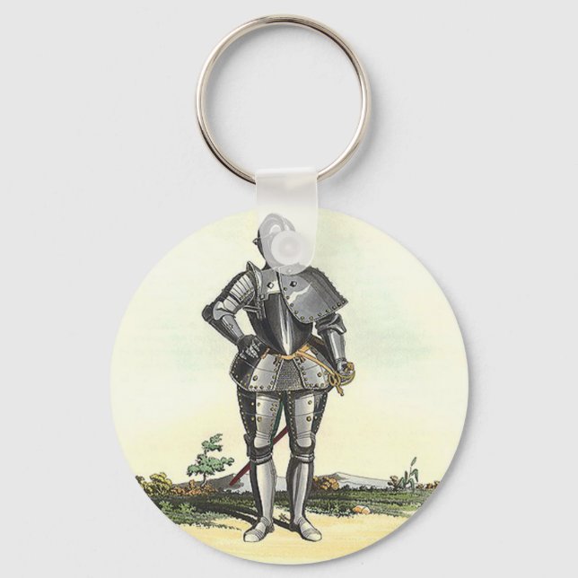 Suit of armour with backdrop key ring (Front)