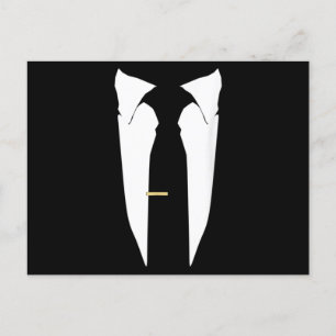 Suit Tie Wedding Tuxedo Prom Bachelor Ceremony Postcard