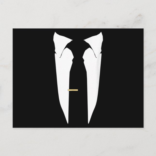 Suit Tie Wedding Tuxedo Prom Bachelor Ceremony Postcard (Front)