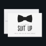 Suit Up Best Man Proposal Note Card<br><div class="desc">This best man proposal is a fun way to ask your best friend to stand by your side on your wedding day.</div>