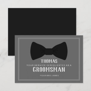 Suit Up Groomsman Card - Black Tie