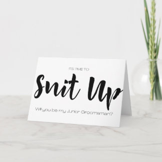 Suit Up Junior Groomsman Card