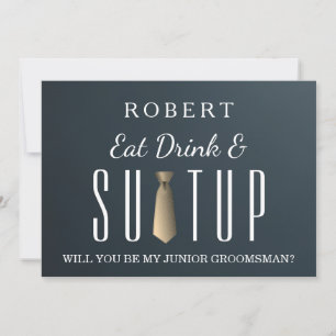 Suit-up Will you be my groomsman Invitation