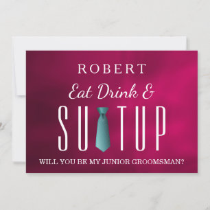 Suit-up Will you be my groomsman Invitation