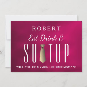 Suit-up Will you be my groomsman Invitation
