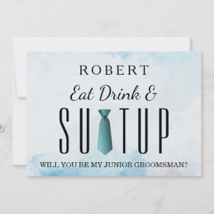 Suit-up Will you be my groomsman Invitation