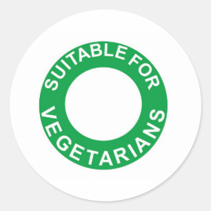 Suitable For Vegetarians Classic Round Sticker