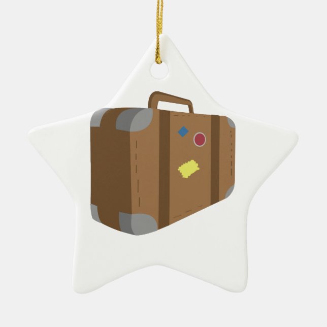 Suitcase Ceramic Tree Decoration (Front)