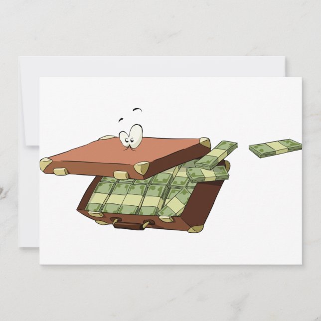 Suitcase Of Money Invitations (Front)