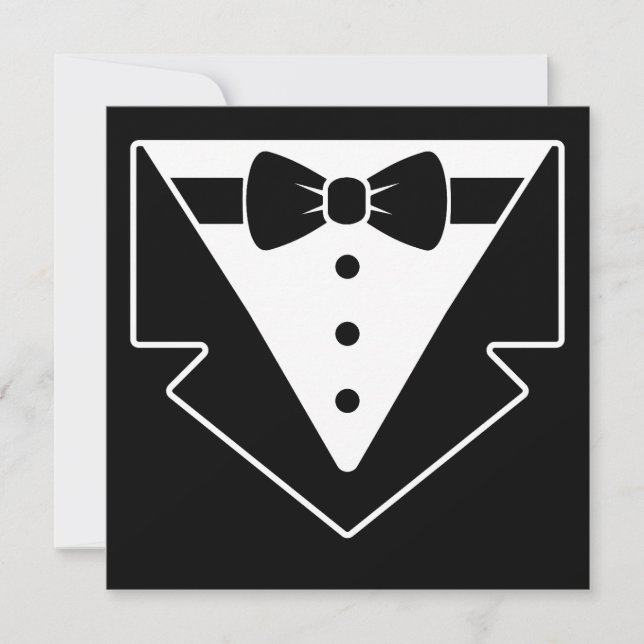 Suited Up & Stylish – Tuxedo-Themed Card (Front)