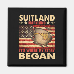 Suitland Maryland Usa Flag 4th Of July Magnet