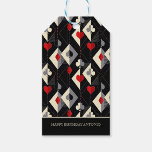 Suits of playing cards in poker. gift tags