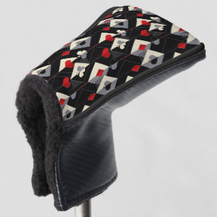 Suits of playing cards in poker. golf head cover
