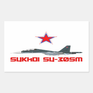 Sukhoi Su-30SM Russian Air Force VKS Rectangular Sticker