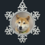 Suki Got Photo Template Snowflake Pewter Christmas Ornament<br><div class="desc">Suki photo template</div>