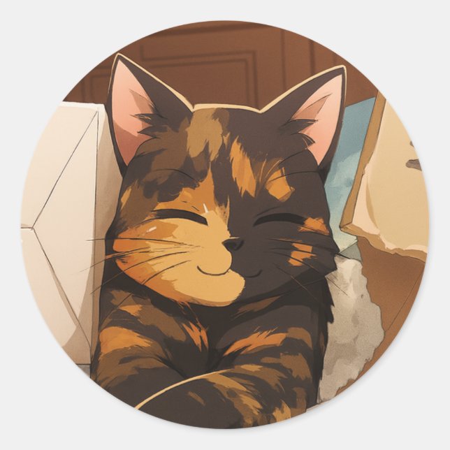 Suki Smiles Classic Round Sticker (Front)