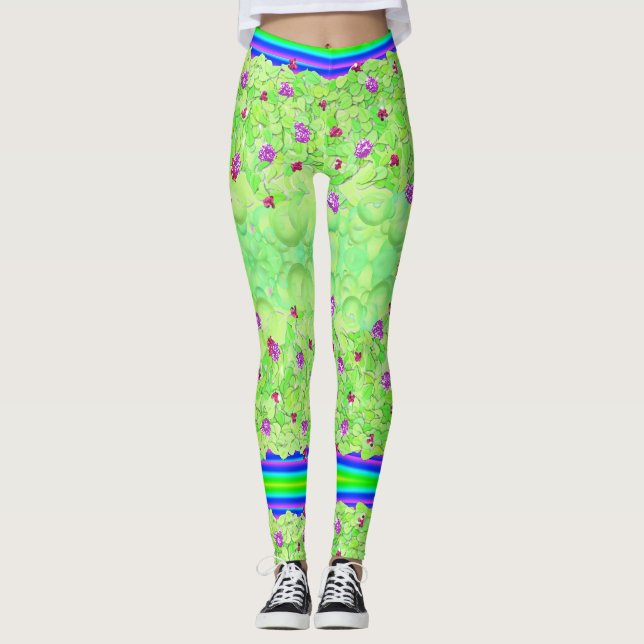 Sukkot סוכות modern sukkah colourful leggings (Front)