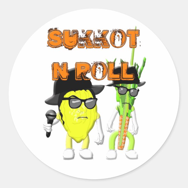 SUkkOT N ROLL Classic Round Sticker (Front)