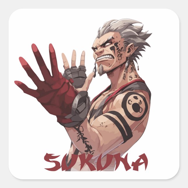 Sukuna Square Sticker (Front)