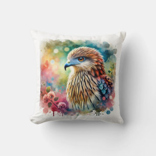 Sulawesi Honey Buzzard 211024AREF124 - Watercolor Cushion
