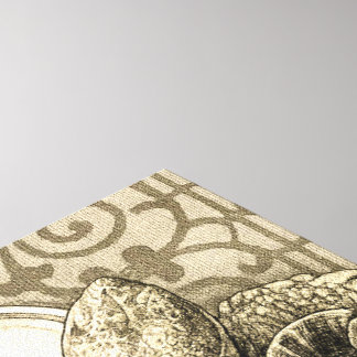 Sulcata Tortoise Art Nouveau Ink Sepia drawing Canvas Print