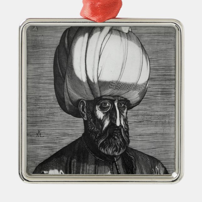 Suleiman the Magnificent Metal Tree Decoration (Front)