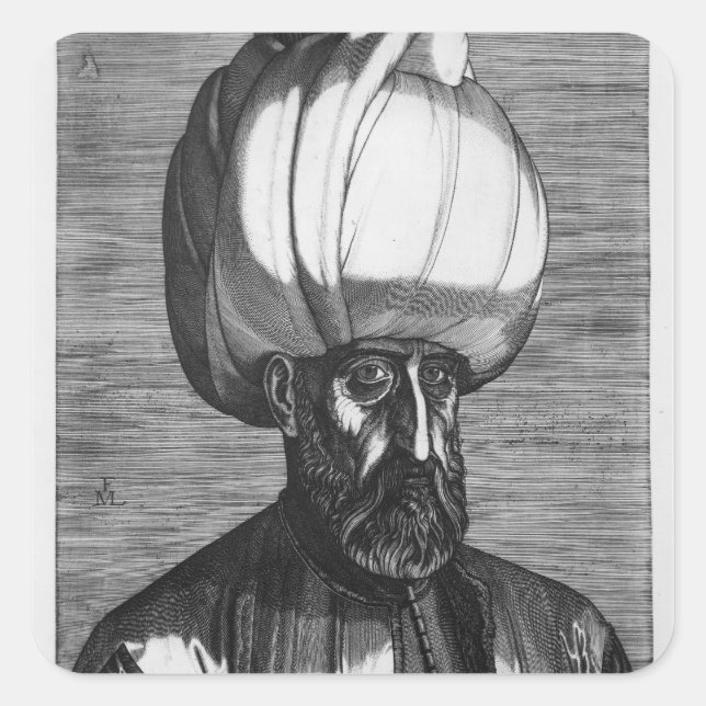 Suleiman the Magnificent Square Sticker (Front)