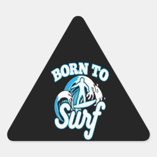 Sulfing Lover| Dad Sulfing Born To Surf Triangle Sticker