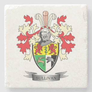 Sullivan Coat of Arms Stone Coaster