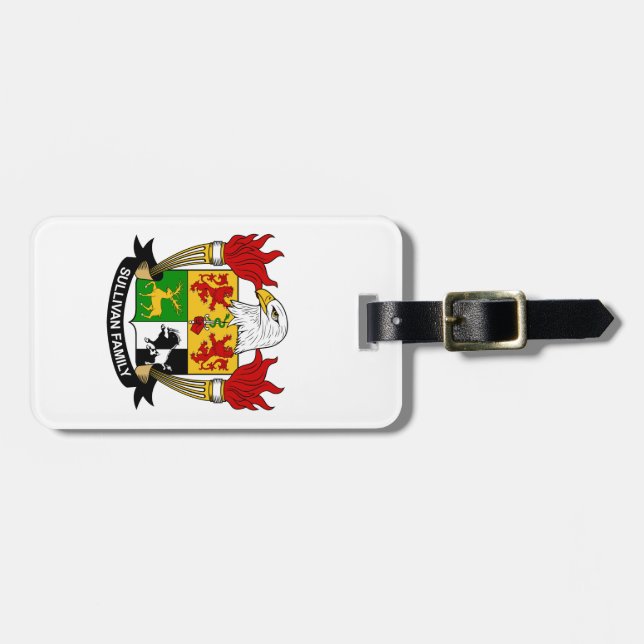 Sullivan Family Crest Luggage Tag (Front Horizontal)