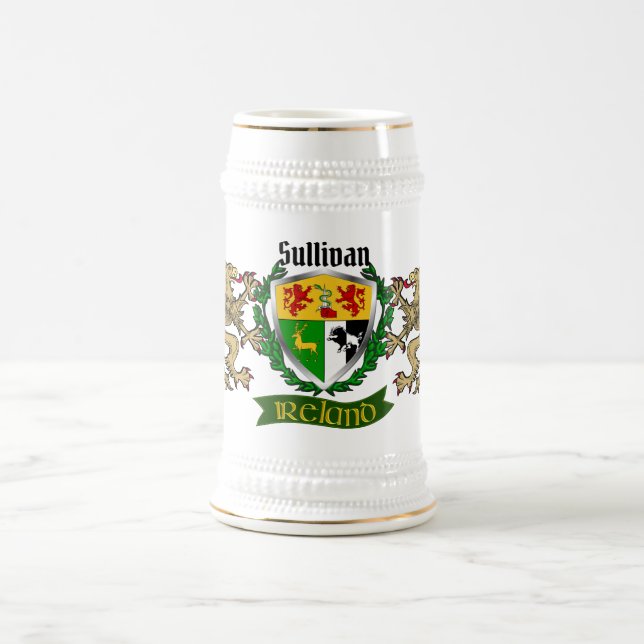 Sullivan/O'Sullivan Irish Shield Beer Stein (Center)