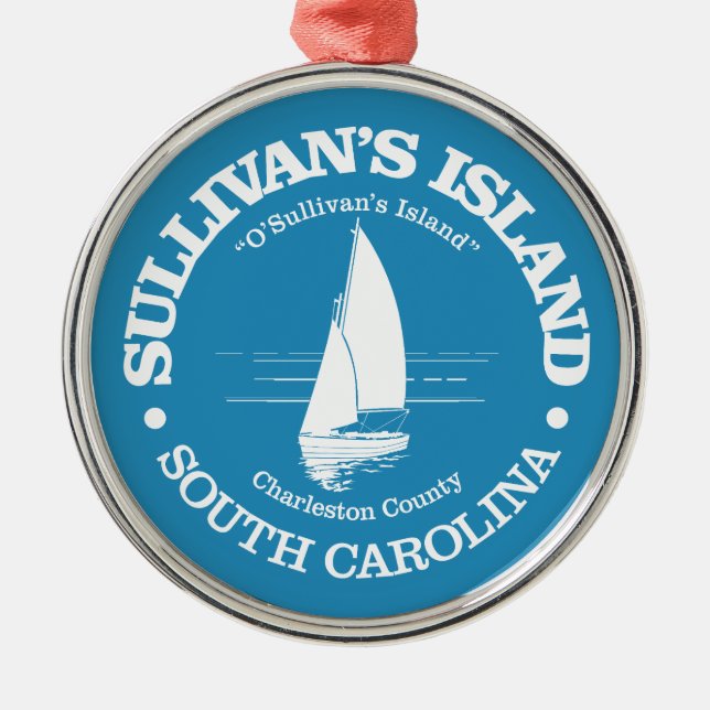 Sullivan's Island (sailboat) Metal Tree Decoration (Front)