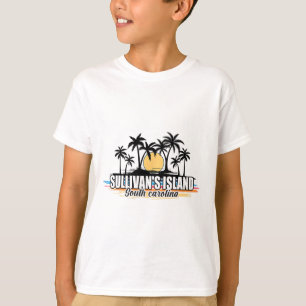 Sullivan's Island South Carolina Retro Surfing Bea T-Shirt