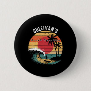 Sullivan's South Carolina Beach Surfing 6 Cm Round Badge