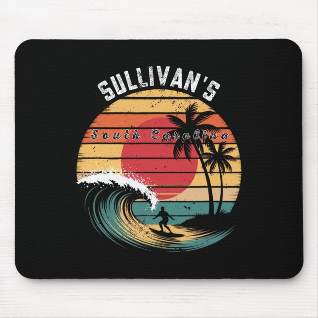 Sullivan's South Carolina Beach Surfing  Mouse Pad (Front)