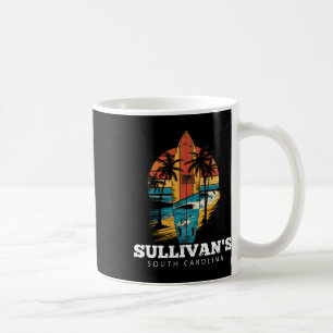 Sullivan's South Carolina Surfboard Surfing Retro Coffee Mug