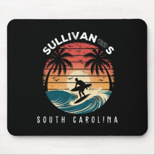 Sullivan's South Carolina Surfboard Waves Beach Mouse Pad