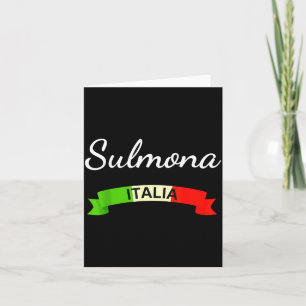 Sulmona Italy Flag Italia Souvenir Gift Matching I Card