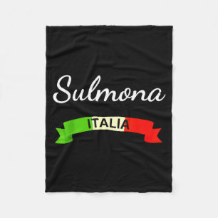 Sulmona Italy Flag Italia Souvenir Gift Matching I Fleece Blanket