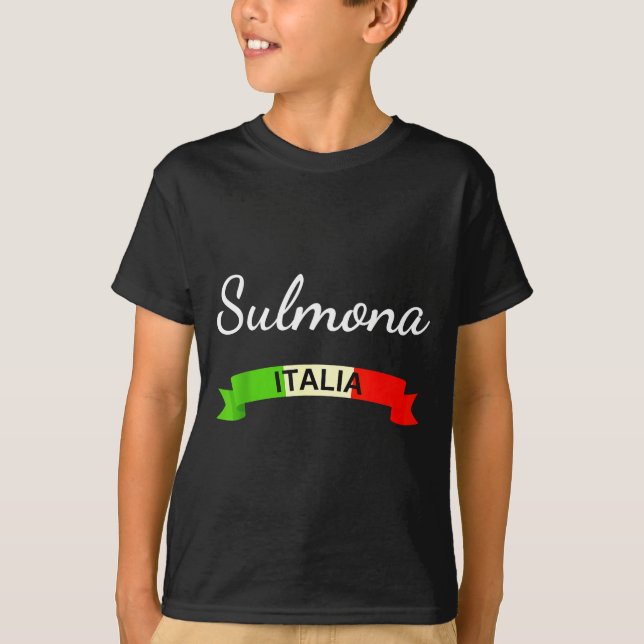 Sulmona Italy Flag Italia Souvenir Gift Matching I T-Shirt (Front)