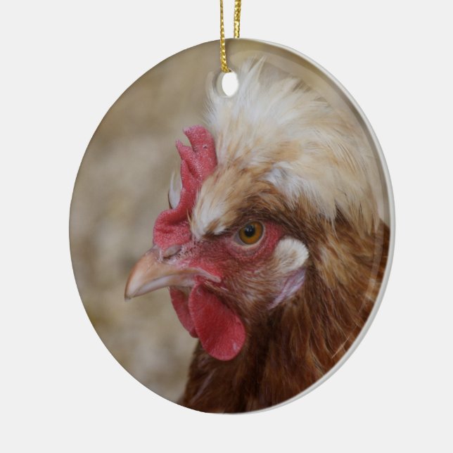 Sulmtaler Hen Ceramic Tree Decoration (Left)
