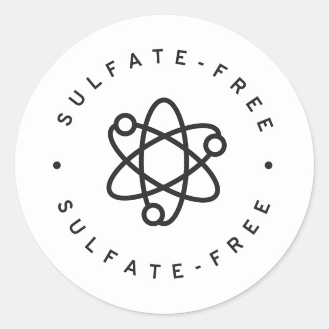 Sulphate free classic round sticker (Front)