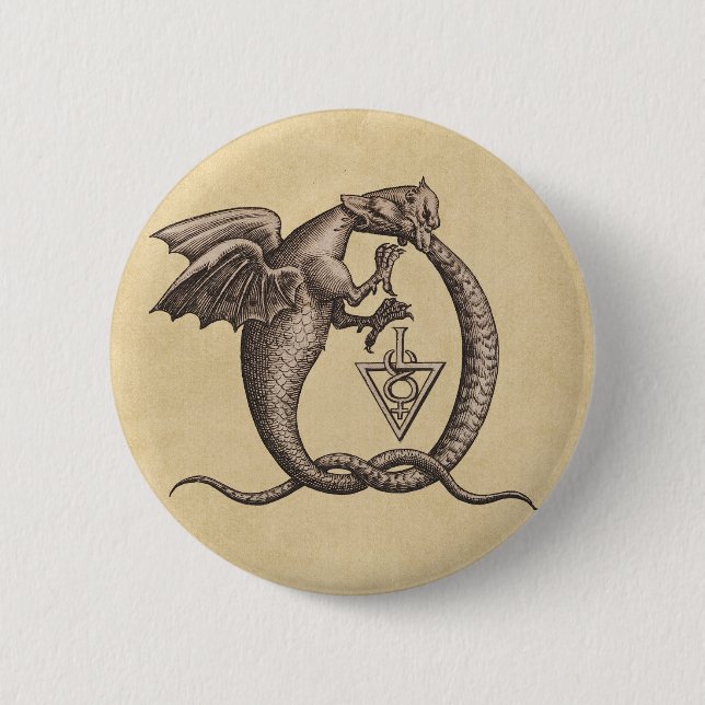 Sulphur and Mercury Dragons 6 Cm Round Badge (Front)