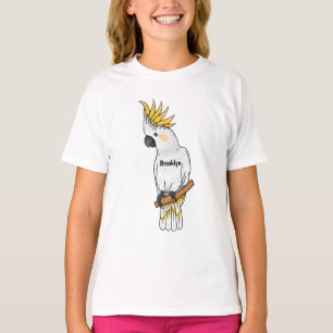 Sulphur-crested cockatoo bird cartoon illustration T-Shirt