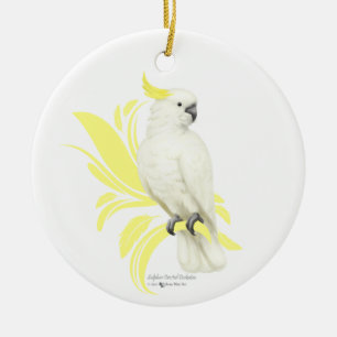 Sulphur Crested Cockatoo Ceramic Tree Decoration