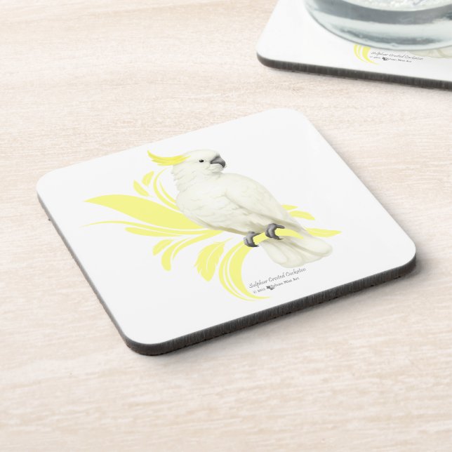 Sulphur Crested Cockatoo Coaster (Left Side)