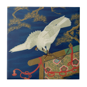 Sulphur-crested cockatoo,Japanese Ornamental Art Tile