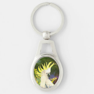 Sulphur crested cockatoo Parrot  Key Ring