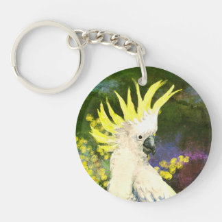 Sulphur crested cockatoo Parrot  Key Ring