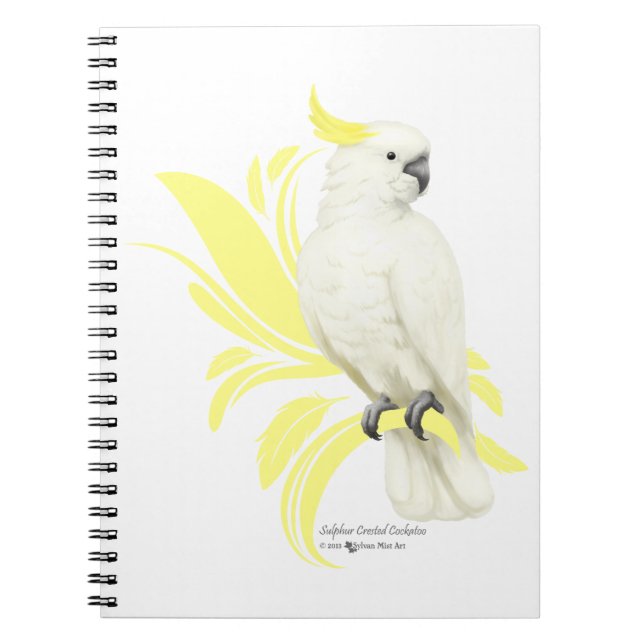 Sulphur Crested Cockatoo Spiral Notebook (Front)